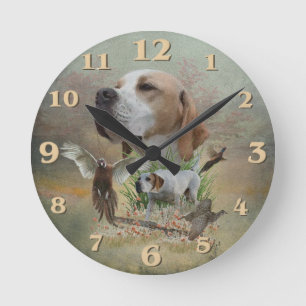 English Pointer  Round Clock