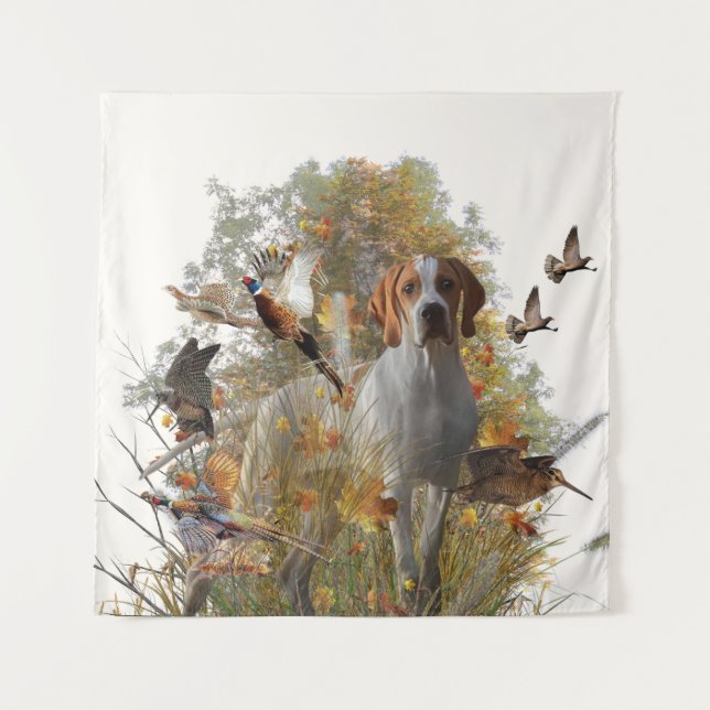 English Pointer Tapestry Acrylic Print (Front)