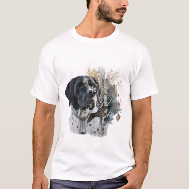 English Pointer , Woodcock Hunting Season , Art  T-Shirt (Front)