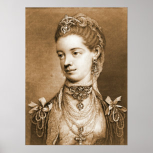 English Queen Charlotte 1762 Poster