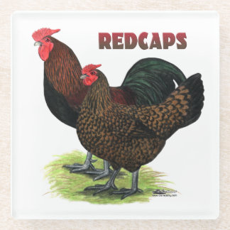 English Redcaps Glass Coaster