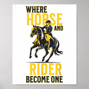 English Riding Equestrian Funny Saying Horse Sport Poster