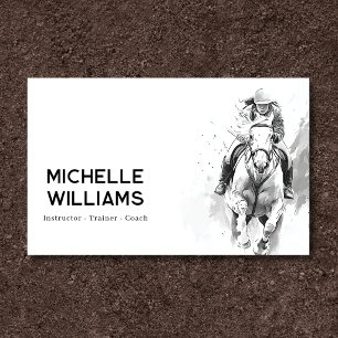 English Riding Horse Equestrian Jumping Eventing Business Card
