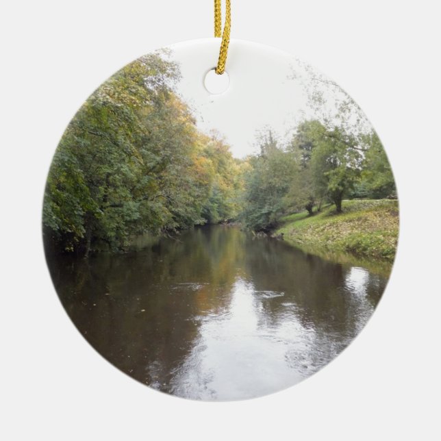 English river ceramic tree decoration (Front)