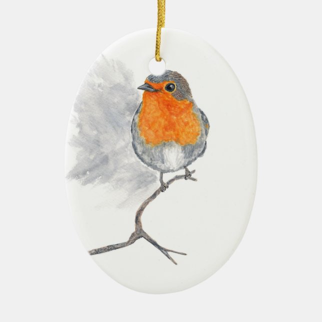 English Robin Ornament (Front)