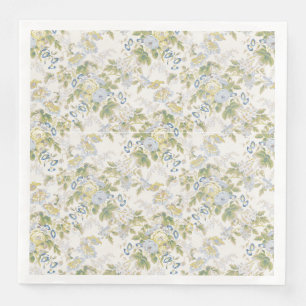 English Rose Chintz, Powder Blue and Sage Napkin