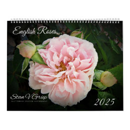 English Roses 2025 Large Wall Calendar By Stan