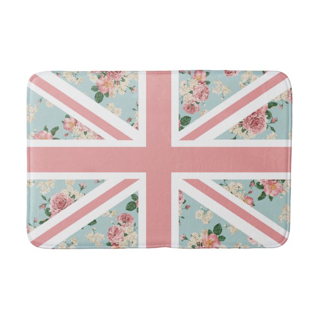 English Roses Union Jack Flag Bath Mat (Front)