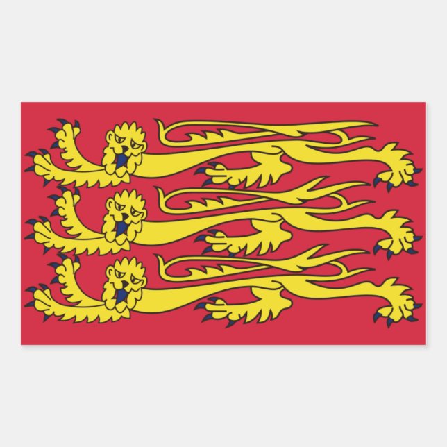 English Royal Banner Rectangular Sticker (Front)