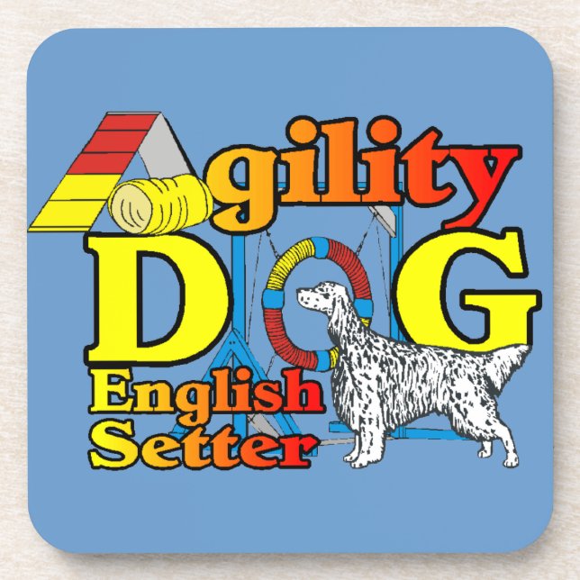 English Setter Agility Coaster (Front)