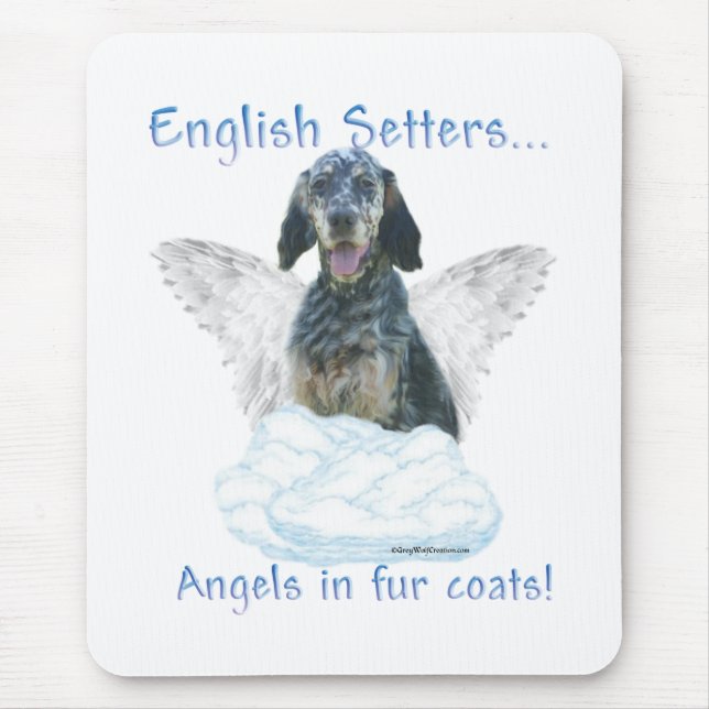 English Setter Angel Mouse Pad (Front)