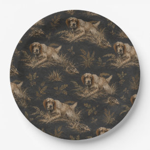 English Setter ,Art Paper Plate