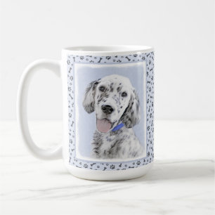English Setter Blue Belton Painting Dog Art Coffee Mug