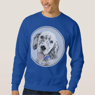 English Setter Blue Belton Painting Dog Art Sweatshirt