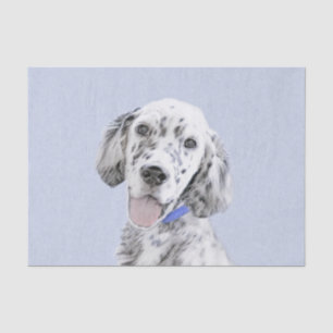 English Setter Blue Belton Painting Dog Art Tissue Paper