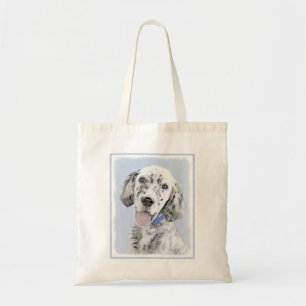 English Setter Blue Belton Painting Dog Art Tote Bag