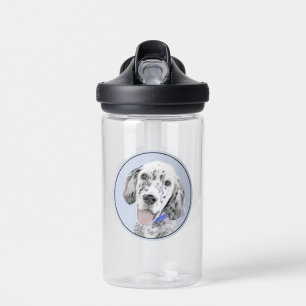 English Setter Blue Belton Painting Dog Art Water Bottle