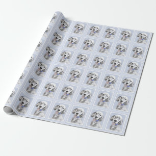 English Setter Blue Belton Painting Dog Art Wrapping Paper