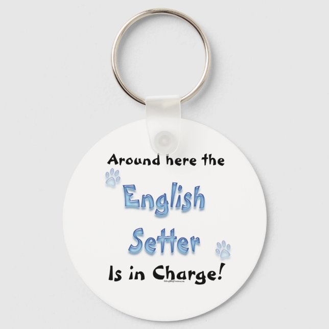English Setter Charge Keychain (Front)