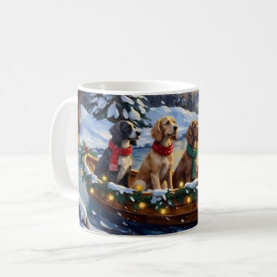 English Setter Christmas Boat Holiday Coffee Mug