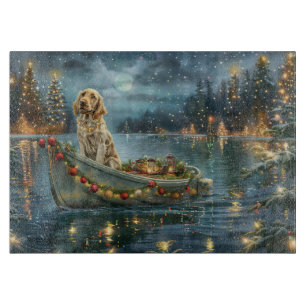 English Setter Christmas Festive Voyage  Cutting Board