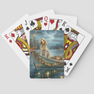 English Setter Christmas Festive Voyage  Playing Cards