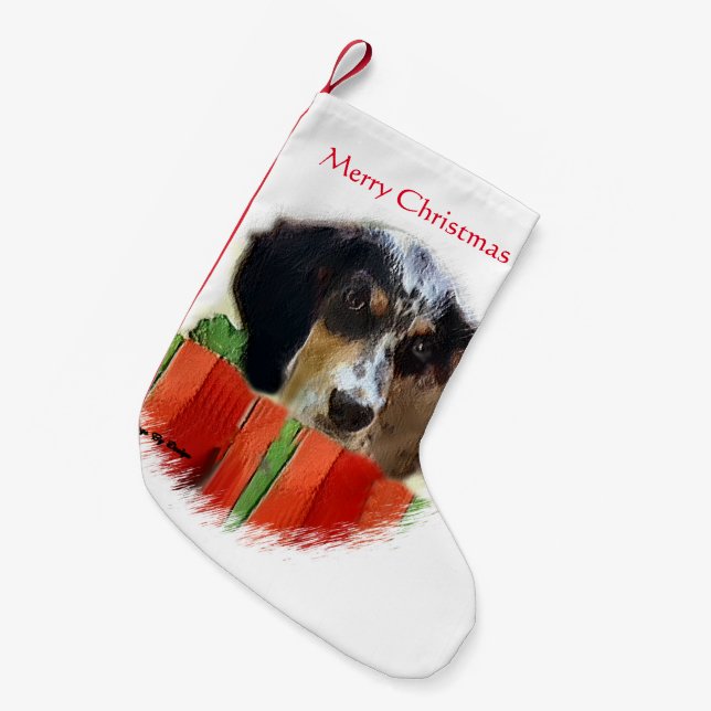 English Setter Christmas Small Christmas Stocking (Front (Hanging))