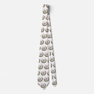 English Setter Christmas Wreath Festive Pup Tie