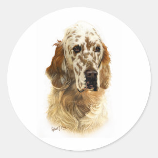 English Setter Classic Round Sticker