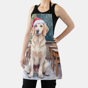 English Setter Cozy Classroom Teacher Santa Apron