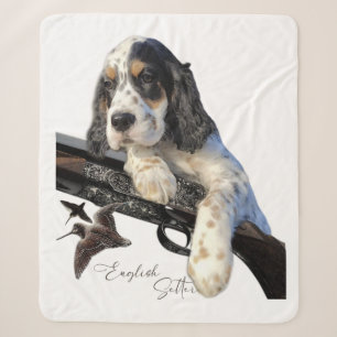 English Setter, cute puppy  Coffee Mug Flask Tote  Sherpa Blanket