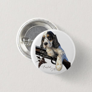 English Setter, cute puppy T-Shirt Trucker Hat Ke 3 Cm Round Badge