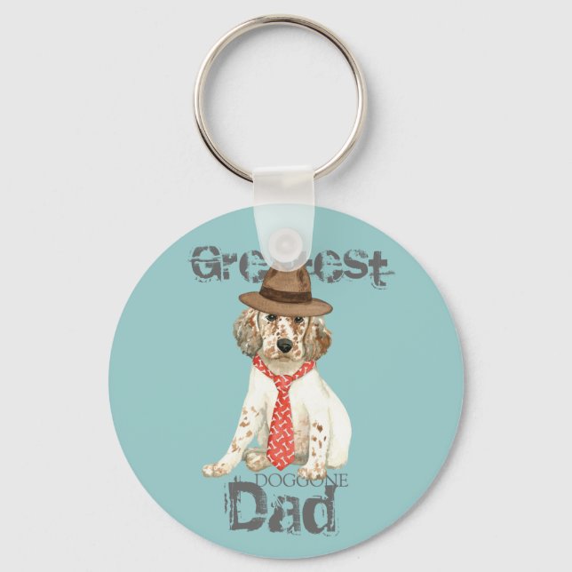 English Setter Dad Key Ring (Front)