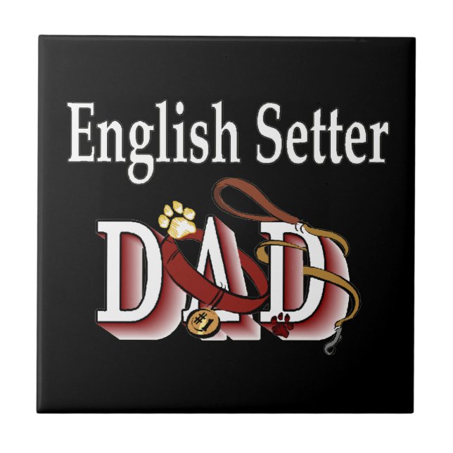 English Setter Dad Tile (Front)