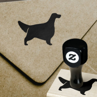 English Setter Dog Breed Silhouette Rubber Stamp
