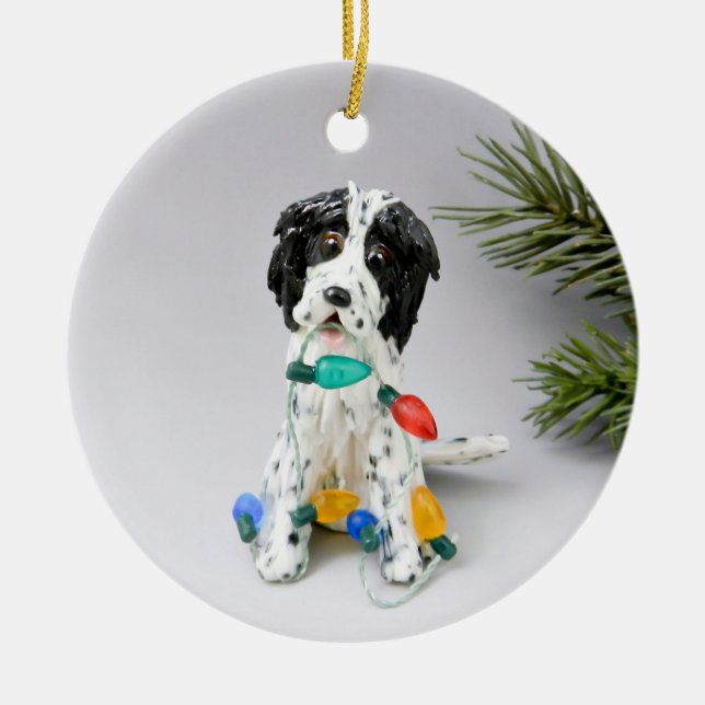 English Setter Dog Christmas Ornament (Front)