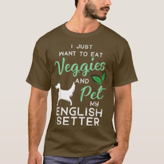 English Setter Dog Cigar lover owner Xmas Birthday T-Shirt