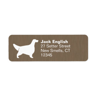 English Setter Dog Silhouette Return Address