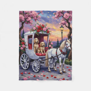 English Setter Dog Valentine's Day Fleece Blanket