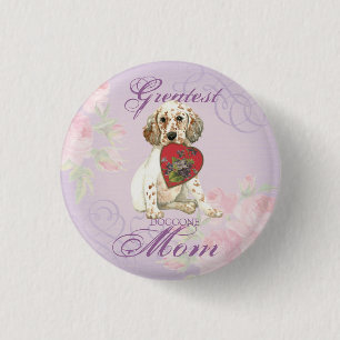 English Setter Heart Mum 3 Cm Round Badge