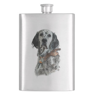 English Setter Hip Flask
