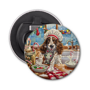 English Setter Holiday Baking: Festive Christmas Bottle Opener