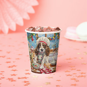 English Setter Holiday Baking: Festive Christmas Paper Cups