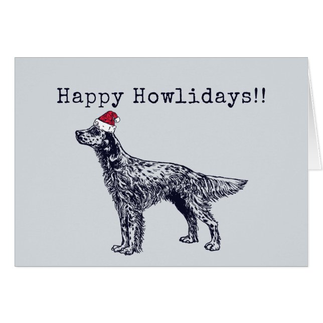 English Setter Holiday Card (Front Horizontal)
