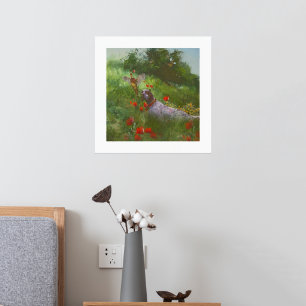 English Setter , Hunting pheasant, Art  Foil Prints