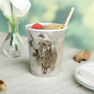 English Setter, Hunting Season Paper Cups