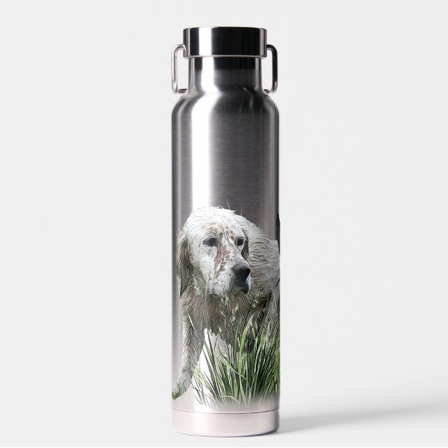 English Setter, Hunting Season Water Bottle (Front)