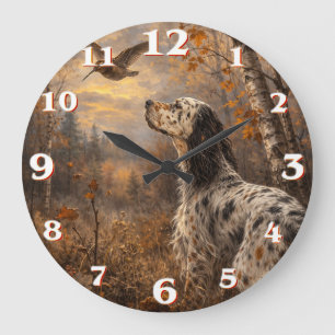 English Setter Large Clock