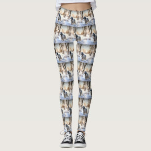 English Setter Let It Snow Christmas Leggings