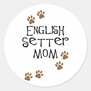 English Setter Mum Classic Round Sticker
